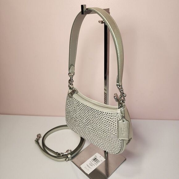 NWT Coach CW322 Teri Mini Crossbody Bag Silver Crystal - Picture 2 of 6